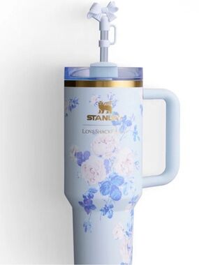 Rare 💙🩵 NIB Love Shack Fancy Stanley Quencher 40 Oz Everblooming Rosettes